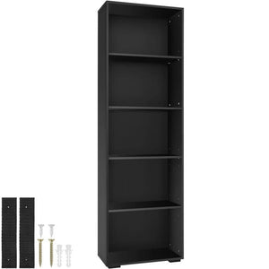 Bücherregal Lexi 5 Fächer - schwarz