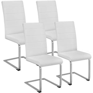 4x Esszimmer-/Schwingstühle, weiss