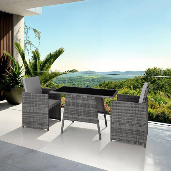 Rattan Sitzgruppe Lausanne grau