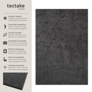 Short pile carpet Soft Zone anthracite 120 x 170 cm 