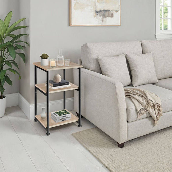 Beistelltisch Memphis 34x30x59cm Industrial Holz hell, Eiche Sonoma
