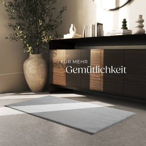 Tapis à poils courts Soft Zone gris 80 x 150 cm 