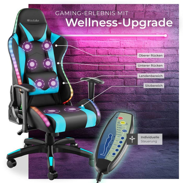 Tartaros gaming chair black/azure 