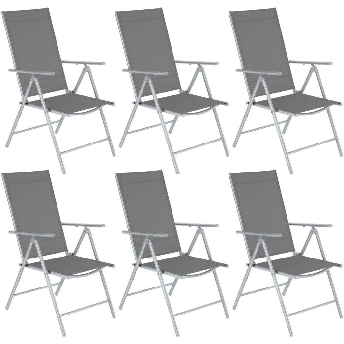 Gartenstuhl Marcellino silber 6er Set