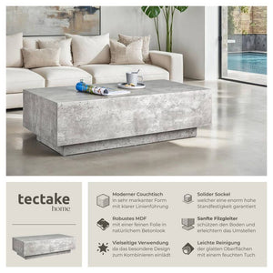 Couchtisch Lasley Beton Optik 120 x 60 x 35 cm