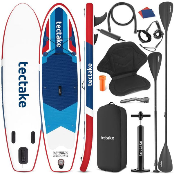 Stand-Up Paddle Board 2in1 Poseidon rot/blau 288 cm ohne Kamerahalterung