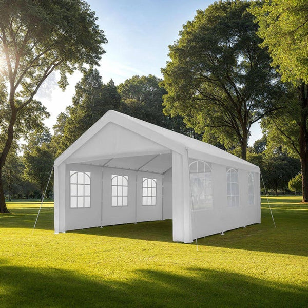 Garten Pavillon 6x4m mit 4 Seitenteilen