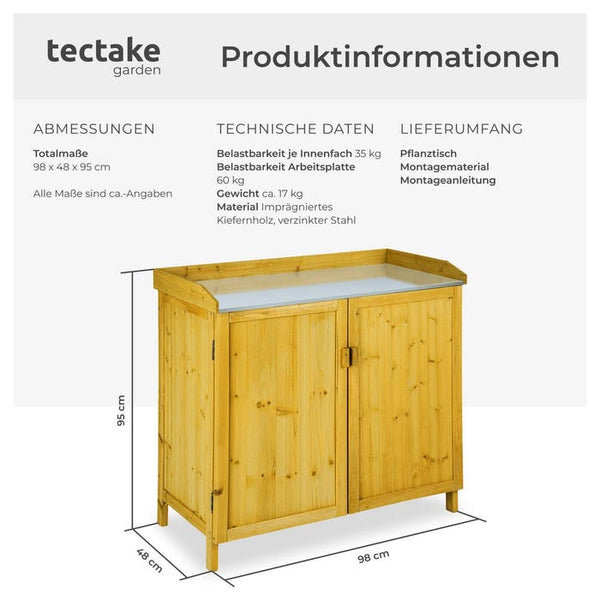 Pflanztisch mit Unterschrank