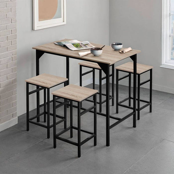 Bartisch-Set Edinburgh Industrial Holz hell, Eiche Sonoma