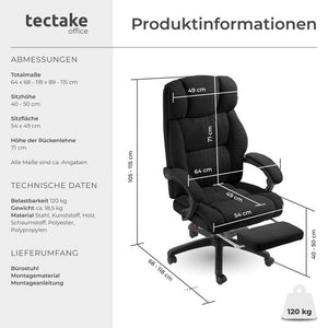 Jillien office chair, black 