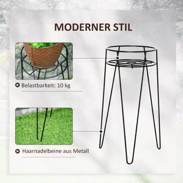 Blumenständer 3er Set aus Metall Pflanzenständer Set