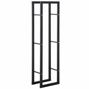 Feuerholzregal Kaminholzablage Kaminholzständer Kaminholzhalter 100kg Stahl Schwarz