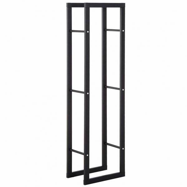 Feuerholzregal Kaminholzablage Kaminholzständer Kaminholzhalter 100kg Stahl Schwarz