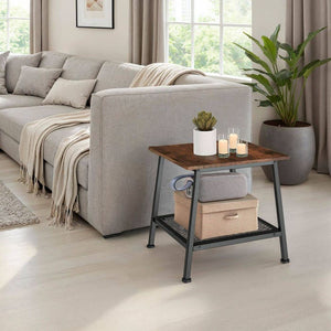 Beistelltisch Bedford Industrial Holz dunkel, rustikal