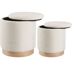 2er Set Sitzhocker Orchide