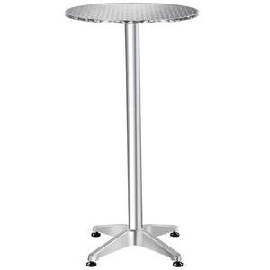 Aluminium-Bistrotisch Frederic silber 2er Set