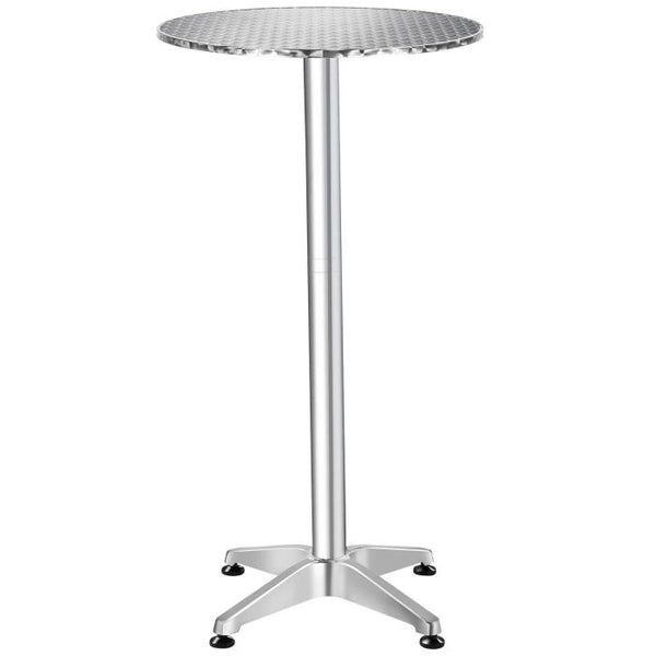 Aluminium-Bistrotisch Frederic silber 2er Set