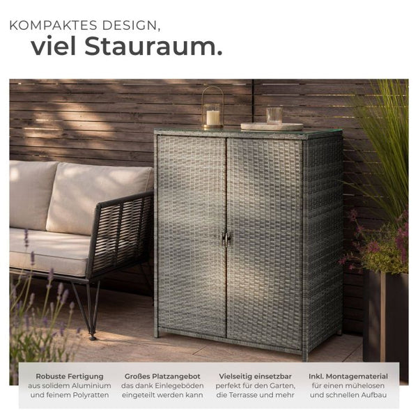 Aluminium Gartenschrank Monza grau