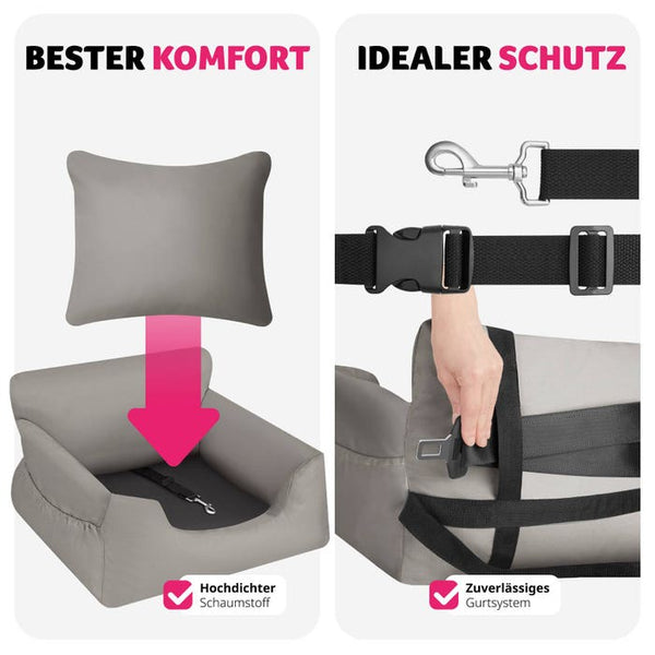 Hundeautositz Milow grau