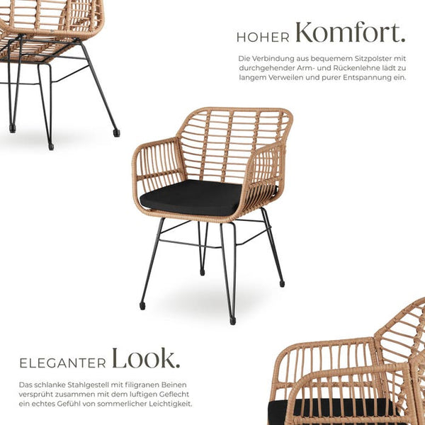 Rattan Sitzgruppe Molfetta natur