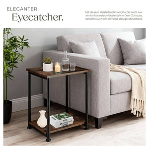 Beistelltisch Yonkers 38,5x30x51,5cm Industrial dunkelbraun