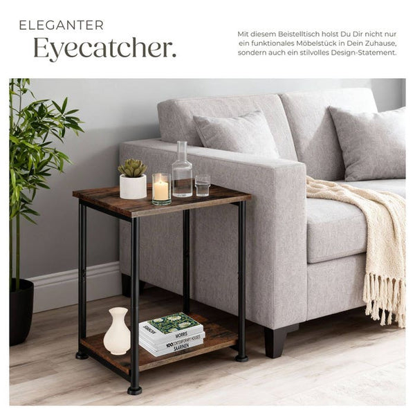 Beistelltisch Yonkers 38,5x30x51,5cm Industrial dunkelbraun