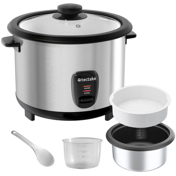 Reiskocher mit Dampfgareinsatz, 1,8 l, Warmhaltefunktion