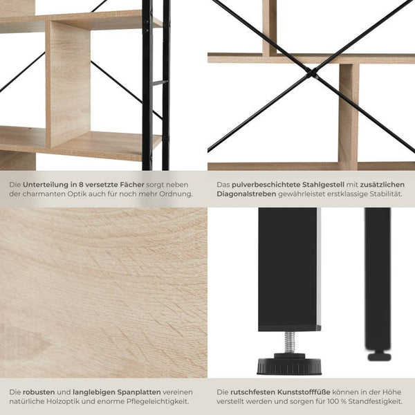 Regal Charleston Industrial Holz hell, Eiche Sonoma