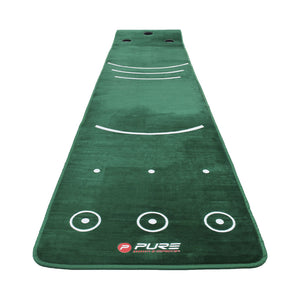 PURE2improve Puttingmatte mit Besen 70x335cm