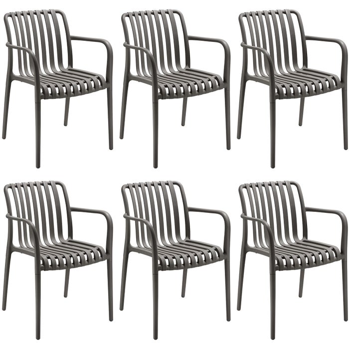 Gartenstühle Alcudia anthrazit 6er Set