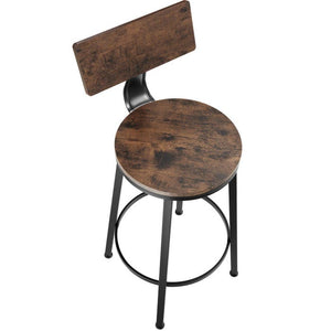 Set Barhocker Poole Industrial Holz dunkel, rustikal 4er Set