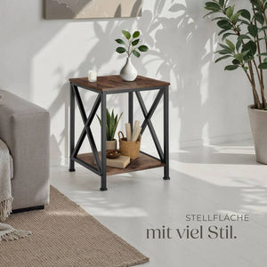 Beistelltisch Carlton Industrial Holz dunkel, rustikal