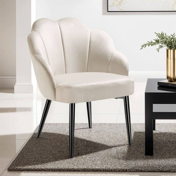 Cocktailsessel Hellen creme/schwarz 4er Set