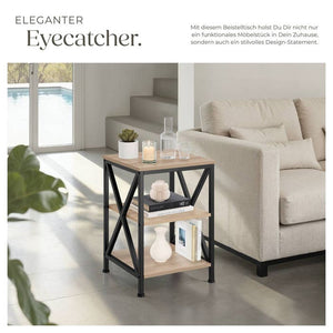 Beistelltisch Nottingham Industrial Holz hell, Eiche Sonoma