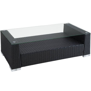 Rattan Lounge München schwarz