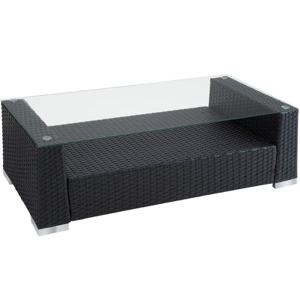 Rattan Lounge München schwarz