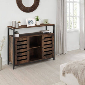 Sideboard Warrington 100x37x82cm Industrial dunkelbraun