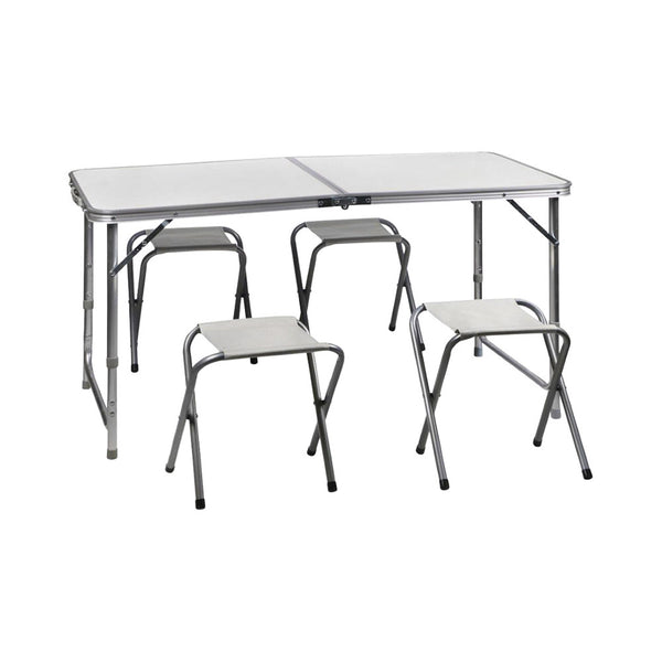 dameco Campingtisch Set faltbar mit 4 Klappstühlen