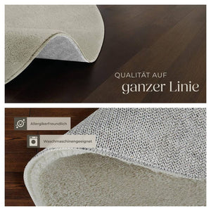 Tapis à poils courts Soft Zone Sand Ø 120 cm 