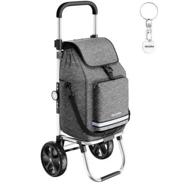 Einkaufstrolley Shopper 3in1 klappbar mit Kühltasche grau