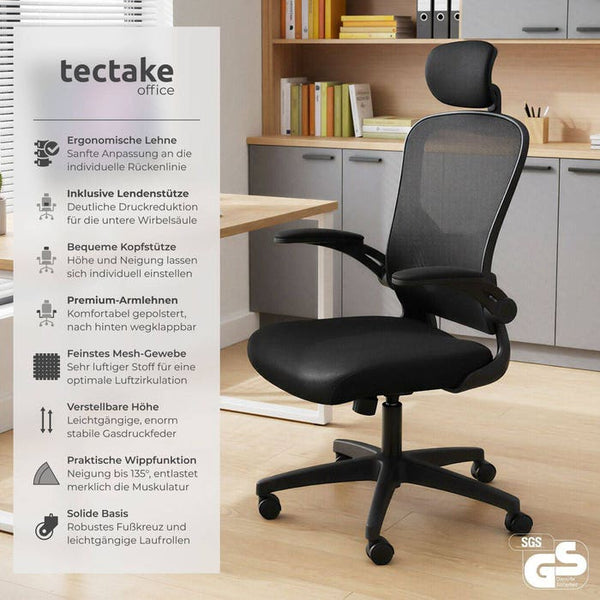 Bürostuhl Arges ergonomisch mit verstellbarer Kopfstütze