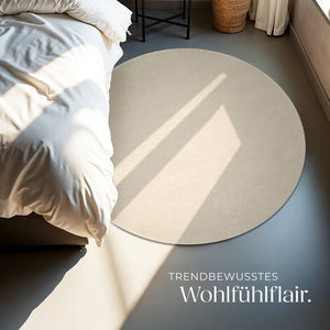 Tapis à poils courts Soft Zone beige Ø 120 cm 