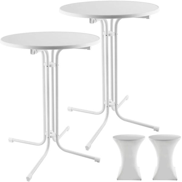 Stehtisch Eren weiss 2er Set