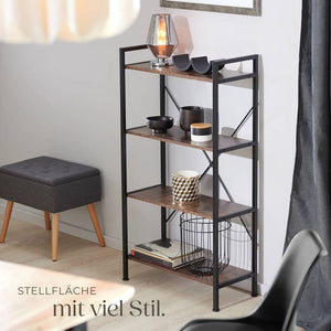 Regal Leeds Industrial Holz dunkel, rustikal