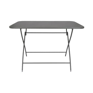 CONTINI Gartentisch 110x70cm mit 4 Stühlen Metall anthrazit