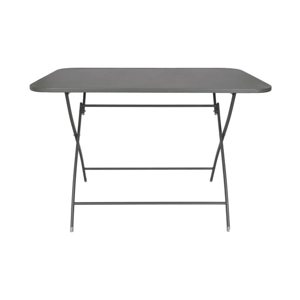 CONTINI Gartentisch 110x70cm mit 4 Stühlen Metall anthrazit