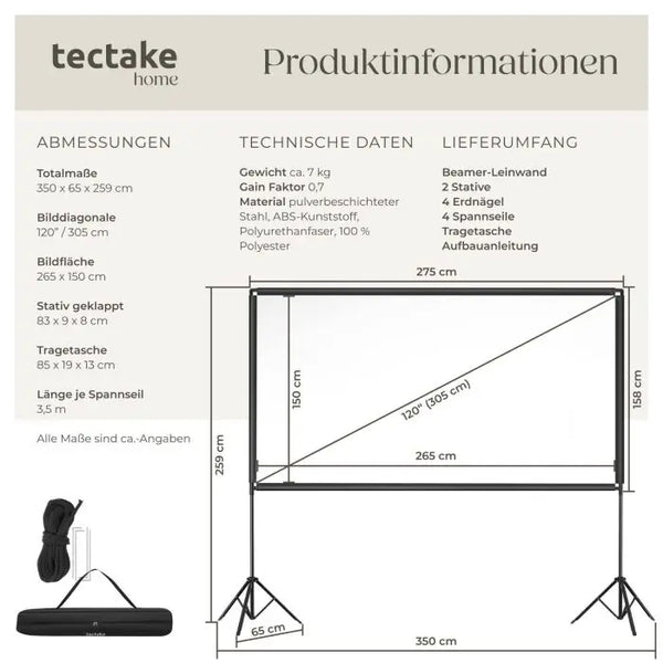 Beamer-Leinwand Cinema