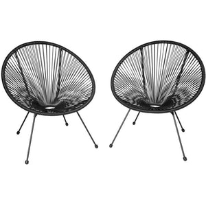 2 chaises de jardin Santana - noires 
