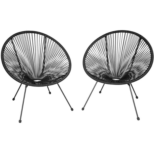 2 chaises de jardin Santana - noires 