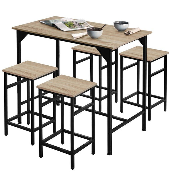 Bartisch-Set Edinburgh Industrial Holz hell, Eiche Sonoma